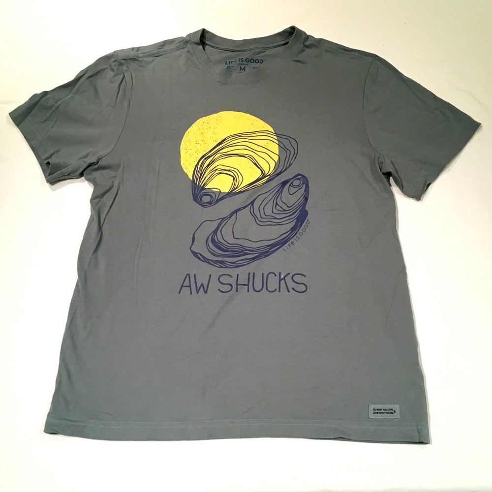 Life is Good Graphic T Oyster-Themed Size M